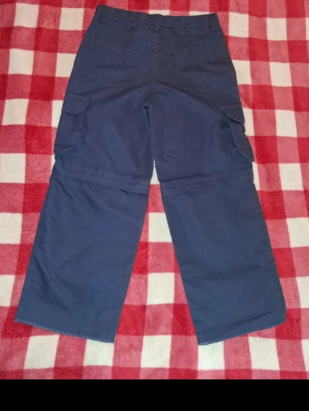 Boy Cub Scouts BSA Switchback Convertible Cargo Pants Shorts Size 8 Navy Uniform - Picture 3 of 14
